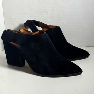 Bettye Mueller Leather Suede Mules Sz 9.5M